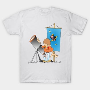 Boy with binoculars T-Shirt